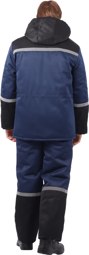 Костюм зимний, т/синий-чёрный