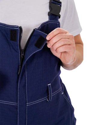 Костюм мужской МЕГАСТАТОЙЛ зимний от нефтепродуктов, кратковременного воздействия пламени, статического электричества, темно-синий/серый/оранж Кос 700