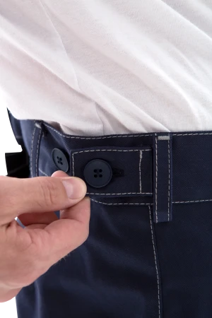 Костюм мужской МЕГАСТАТОЙЛ  от нефтепродуктов, кратковременного воздействия пламени, статического электричества, темно-синий/серый/оранж Кос 907