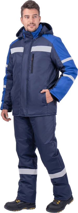 Куртка РОУД зимняя, т/синий-василек Кур 203