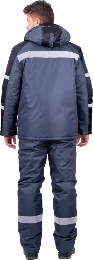 Куртка РОУД зимняя, т.серый-черный Кур 201