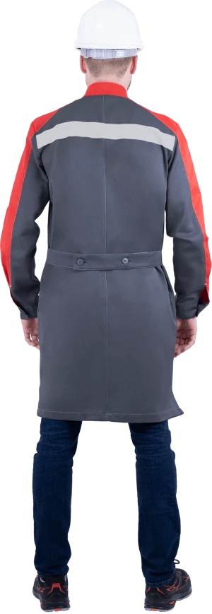 Халат РОУД летний, серый-красный Хал 552