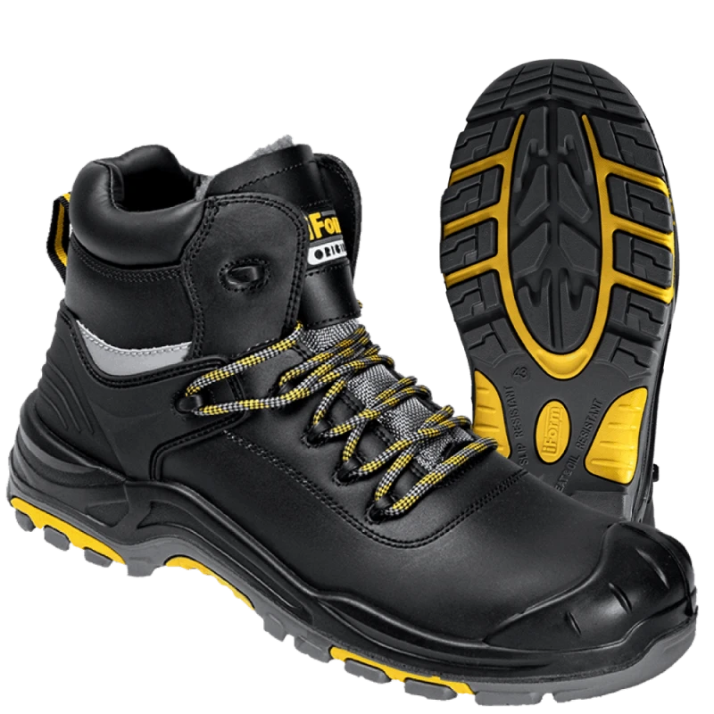 Ботинки iForm® ORIGINAL (ОРИДЖИНАЛ) с КП и КС шерст. мех, кожаные ПУ/нитрил