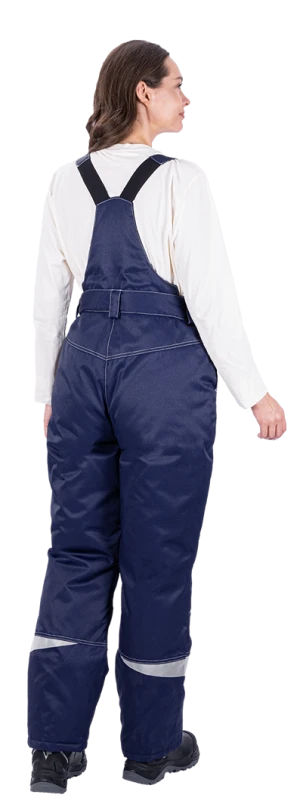 Костюм женский КМ-10 ЛЮКС от пониженных температур воздуха и ветра, механических воздействий и ОПЗ (куртка, брюки), синий/василек