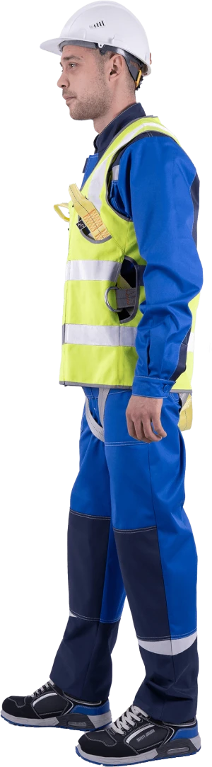 Жилет-накидка сигнальный для страховочной привязи, от механических воздействий и ОПЗ, флуоресцентный жёлтый Жил 522