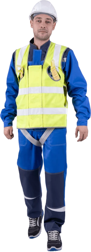 Жилет-накидка сигнальный для страховочной привязи, от механических воздействий и ОПЗ, флуоресцентный жёлтый Жил 522