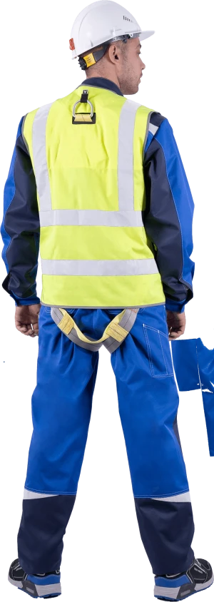 Жилет-накидка сигнальный для страховочной привязи, от механических воздействий и ОПЗ, флуоресцентный жёлтый Жил 522