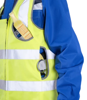 Жилет-накидка сигнальный для страховочной привязи, от механических воздействий и ОПЗ, флуоресцентный жёлтый Жил 522