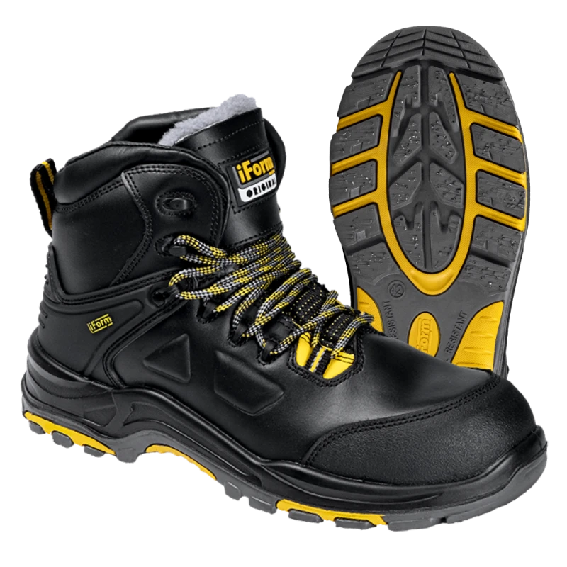 Ботинки iForm® ORIGINAL DIAMOND GRIP (ОРИДЖИНАЛ ДАЙМОНД ГРИП) с КП и КС нат мех., кожаные ПУ/нитрил
